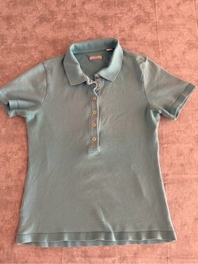 Girls' Short Sleeve Polo Top in Light Blue - Brand Unspecified